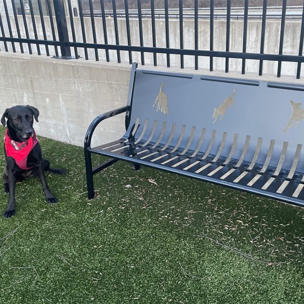 dog park products thermocaoted plastic three dog bench 01